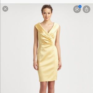 Kay Unger Satin Shawl Collar Cocktail Dress size 6